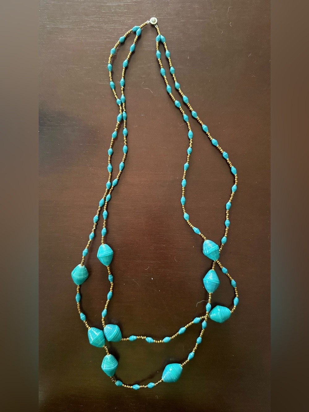 Turquoise Beaded Multi-Strand Necklace - Women Jewelry